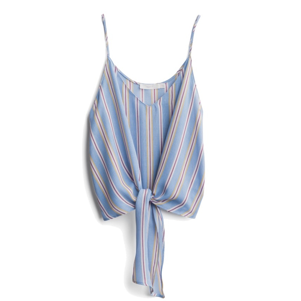 Parina Tie Front Crop Cami Blouse